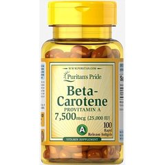 Бета-каротин Puritan's Pride Beta-Carotene 25000 IU (100 капс) пуританс прайд