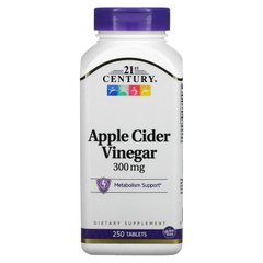 Яблочный уксус 21st Century Apple Cider Vinegar 300 mg 250 таблеток