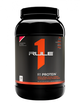 Сывороточный протеин изолят R1 (Rule One) Protein 1100 грамм Клубничный крем