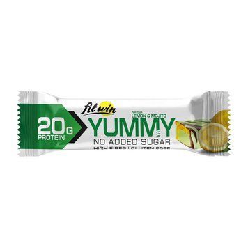Протеїновий батончик FitWin Yummy Bar No Sugar Added 55 г Lemon & Mojito