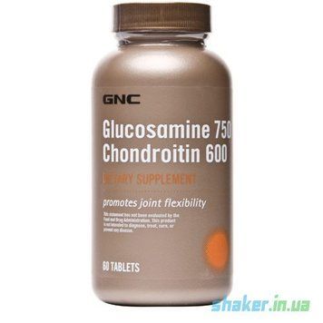 Глюкозамін хондроїтин GNC Glucosamine 750 Chondroitin 600 60 таб