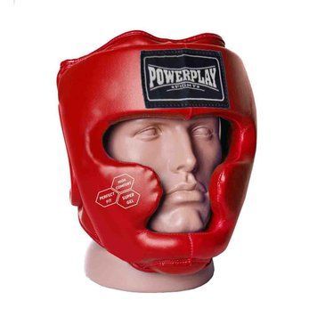 Боксерский шлем тренировочный PowerPlay 3043 красный XS