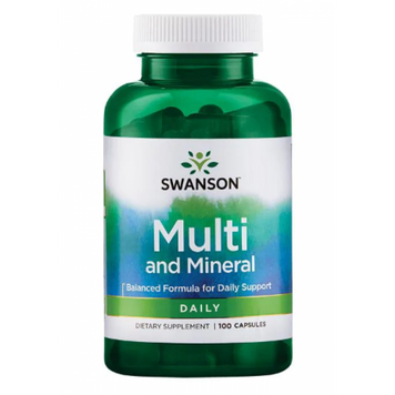 Комплекс вітамінів Swanson Multi and Mineral 100 капсул