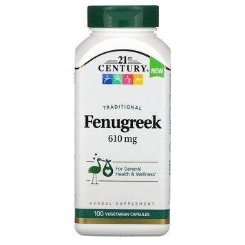 Пажитник 21st Century Fenugreek 610 mg 100 капсул