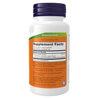 Пассифлора Эфирное масло Now Foods Passion Flower 350mg 90 вег. капсул