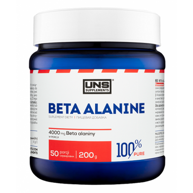Бета аланин UNS 100% Pure BETA-ALANINE 200 г без вкуса