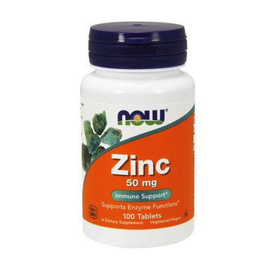 Цинк Now Foods Zinc 50 mg 100 таб