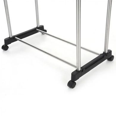 Двойная телескопическая стойка-вешалка для одежды и обуви Double Pole 160&times;75 см с колесиками
