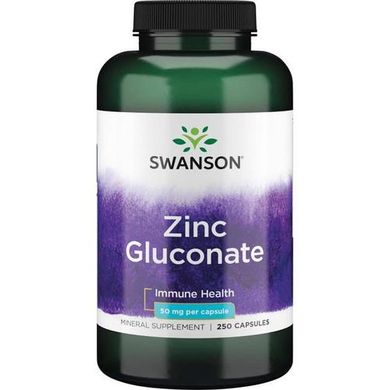 Цинк глюконат Swanson Zinc Gluconate 50 mg 250 капсул