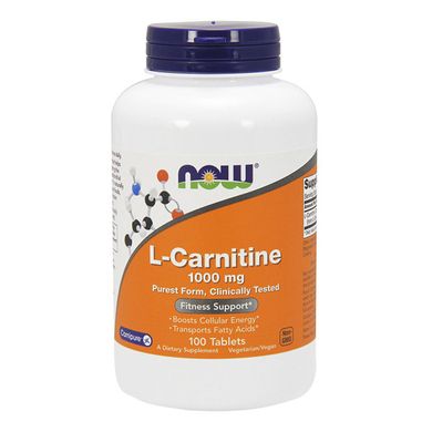 L-карнитин тартрат Now Foods L-Carnitine Tartrate 1000 100 таблеток