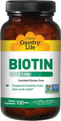 Биотин Country Life Biotin 1000 mcg 100 таблеток