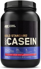 Казеин Optimum Nutrition 100% Gold Standard Casein (909 г) клубника