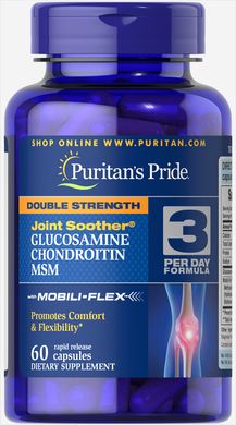 Глюкозамин хондроитин МСМ Puritan's Pride Double Strength Glucosamine Chondroitin & MSM 60 таб