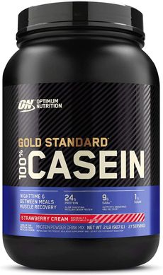 Казеїн Optimum Nutrition 100% Gold Standard Casein (909 г) полуниця