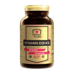 Вітамін Д3 + К2 Immune Labs Vitamin D3+K2 120 м'як. капсул