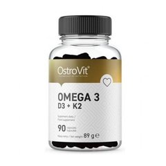 Омега 3 OstroVit Omega 3 D3+K2 (90 капс) островит