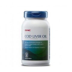 Масло печінки тріски GNC Triple Strenght Cod Liver Oil 90 капсул