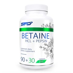 Бетаин HCL и Пепсин SFD Nutrition Betaine HCL+Pepsin 120 капсул