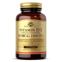 Витамин д3 Solgar Vitamin D3 400 IU 100 капсул