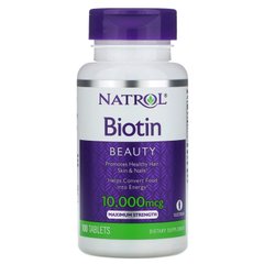 Биотин Natrol Biotin 10000 мкг 100 таблеток