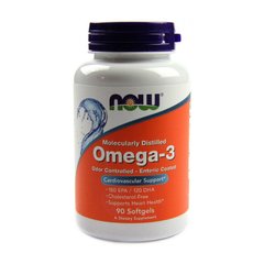 Омега 3 Now Foods Omega-3 Odor Controlled Enteric Coated 90 капс
