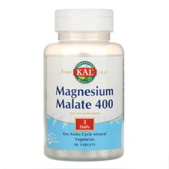 Магний глицинат, Magnesium Malate, KAL, 400 мг, 90 таблеток