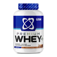 Сироватковий протеїн концентрат USN Whey+ Premium Protein 2000 г chocolate caramel