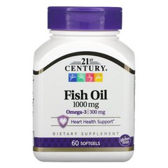 Риб'ячий жир 21st Century Fish Oil 1000 mg 60 капсул