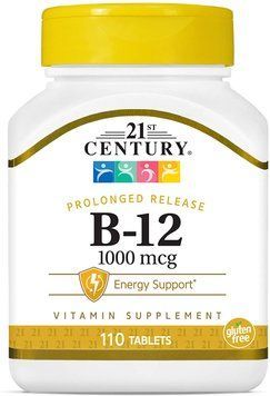 Вітамін Б 12 21st Century B-12 Prolonged Release 1000 mcg 110 таблеток