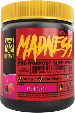 Передтренувальний комплекс Mutant Madness 225 грам fruit punch