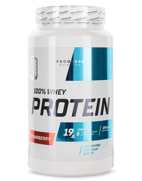 Сывороточный протеин концентрат Progress Nutrition 100% Whey Protein 1000 г Клубника