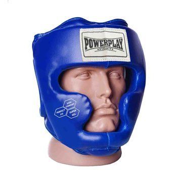 Боксерский шлем тренировочный PowerPlay 3043 cиний XS