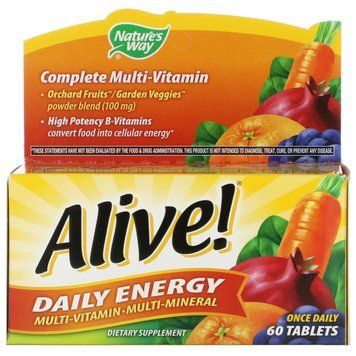 Мультивитамины Nature's Way Alive! Daily Energy 60 таблеток