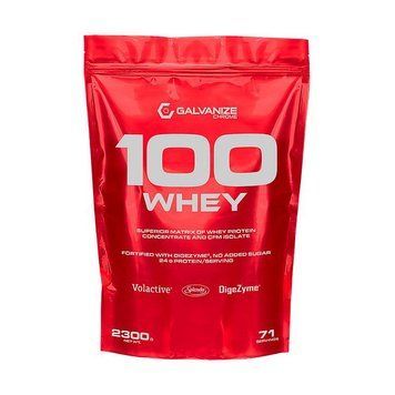 Сироватковий протеїн концентрат Galvanize Nutrition 100% Whey 2300 грам пакет Молочний шоколад
