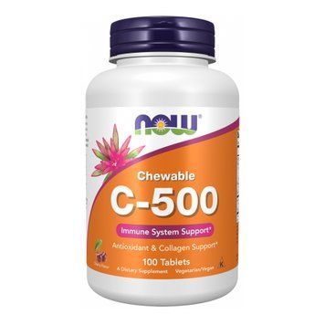 Витамин С 500 мг Now Foods Vitamin C-500 100 таблеток Cherry