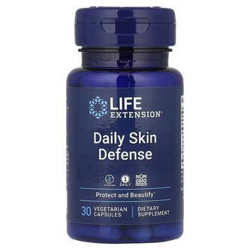Ежедневная защита кожи, Daily Skin Defense, Life Extension, 30 вегетарианских капсул