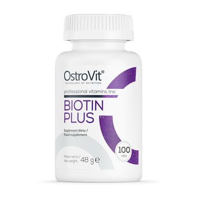 Биотин OstroVit Biotin Plus 100 таблеток