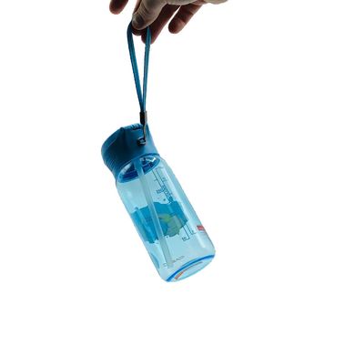 Пляшка для води CASNO 400 мл KXN-1195 Сіра (дельфін) соломинкою