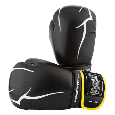 Боксерські рукавиці PowerPlay 3018 Чорно-Жовті 10 унцій