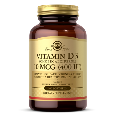 Витамин д3 Solgar Vitamin D3 400 IU 100 капсул