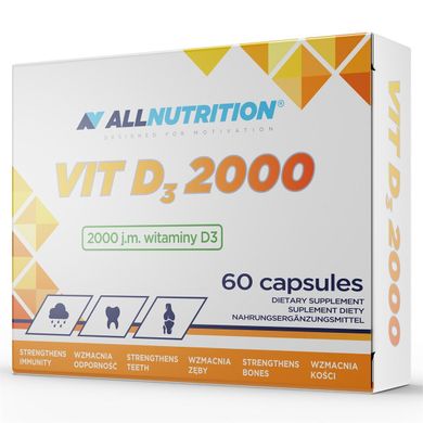 Вітамін Д3 AllNutrition Vitamin D3 2000 60 капсул