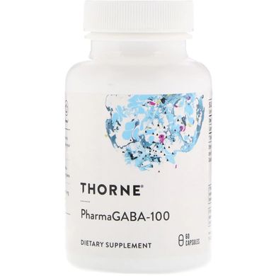 ГАМК гамма-аминомасляная кислота Thorne Research (GABA-100) 60 вегетарианских капсул