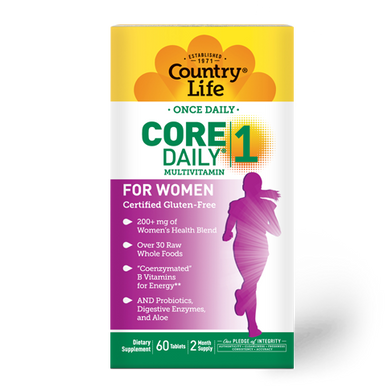 Витамины для женщин Country Life Core Daily 1 Multivitamin For Women 60 таблеток