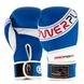 Боксерские перчатки PowerPlay 3023 A сине-белые [натуральная кожа] 10 унций