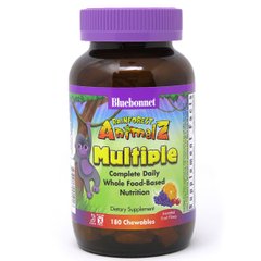 Мультивитамины для Детей, Вкус Фруктов, Rainforest Animalz, Bluebonnet Nutrition, 180 жев. таб.