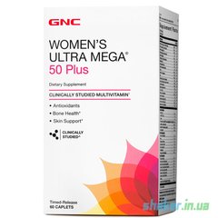 Витамины для женщин GNC Women`s Ultra Mega 50 Plus (60 табл)