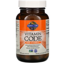 Сырой Витамин С, RAW Vitamin C, Garden of Life, 60 вегетарианских капсул