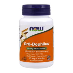 Пробиотики Now Foods Gr8-Dophilus (60 капс) нау фудс