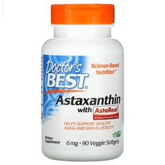 Астаксантин Doctor's Best Astaxanthin with Asta Real 6 mg 90 вег. капсул