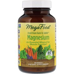 Магній, Magnesium, MegaFood, 60 таблеток